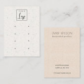 Subtle White Ceramic Texture 4 Earing Display Logo Visitekaartje (Voorkant / Achterkant)
