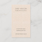 Subtle White Ceramic Texture Hair Pin Display Logo Visitekaartje (Achterkant)