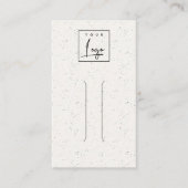 Subtle White Ceramic Texture Hair Pin Display Logo Visitekaartje (Voorkant)