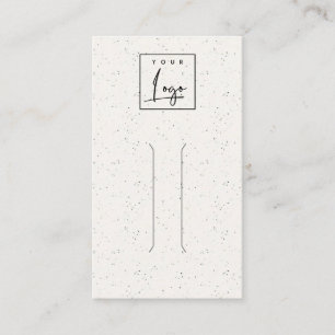 Subtle White Ceramic Texture Hair Pin Display Logo Visitekaartje