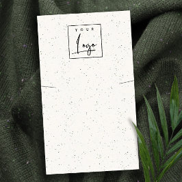 Subtle White Ceramic Texture Ketting Logo Display Visitekaartje