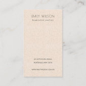 Subtle White Ceramic Texture Ketting Logo Display Visitekaartje (Achterkant)