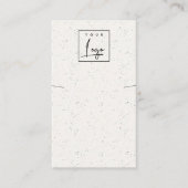 Subtle White Ceramic Texture Ketting Logo Display Visitekaartje (Voorkant)