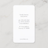 Subtle White Glitter Bokeh Elegant Chic Visitekaartje (Achterkant)