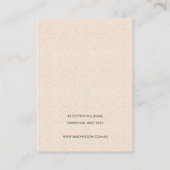 SUBTLE WITTE CERAMISCHE TEXTURE EARRING DISPLAY LO VISITEKAARTJE (Achterkant)