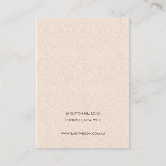 SUBTLE WITTE CERAMISCHE TEXTURE EARRING DISPLAY LO VISITEKAARTJE (Achterkant)