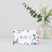 SUBTLE ZACHTE BLAUWE BLAUWE BLOEDZAKEN DANK U VISITEKAARTJE (Staand voorkant)