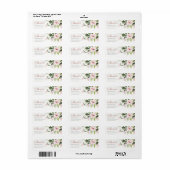 SUBTLE ZACHTE ZWART PINK ROSE BABY SHOWER ADRES ETIKET (Full Sheet)