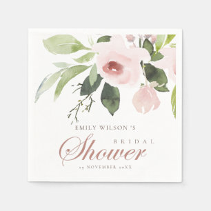 SUBTLE ZACHTE ZWART PINK ROSE FLORAL VRIJGEZELLENF SERVET