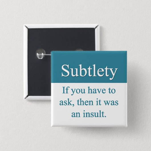 Subtlety Button (Voorkant /achterkant)