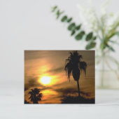 Subtropische zonsondergang briefkaart (Staand voorkant)