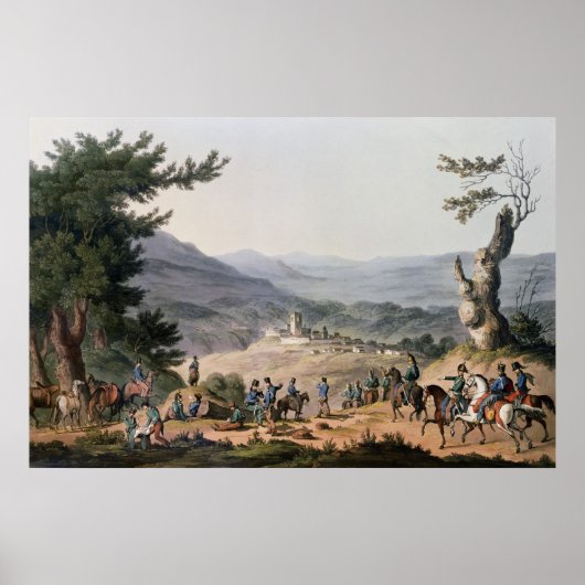 Subugal op de rivier de Coa, gegraveerd door C. Tu Poster (Voorkant)