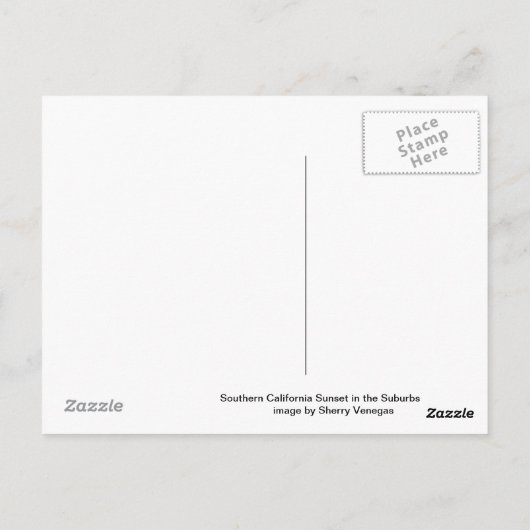 Suburb in Zuid-Californië Briefkaart (Achterkant)