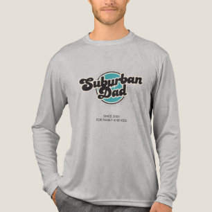 Suburbane Vader, Zwart Blauw Retro Logo Tri-Blend Shirt