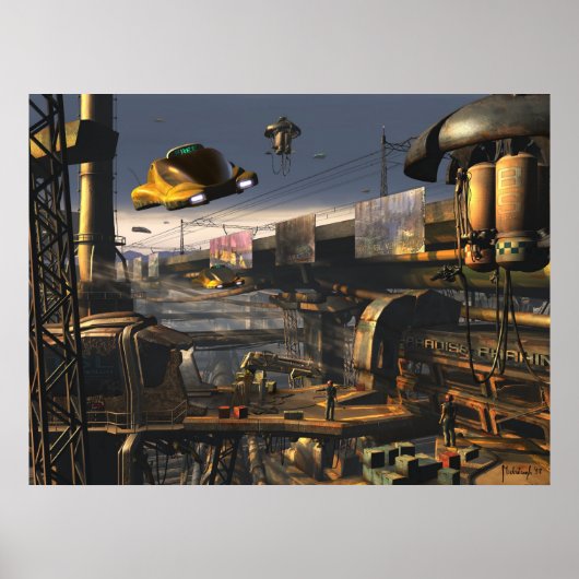 Suburbs 2100 - toekomstige stadsafdrukken poster (Voorkant)