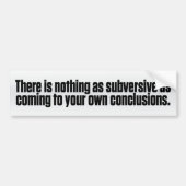 Subversieve Conclusies Bumpersticker (Voorkant)