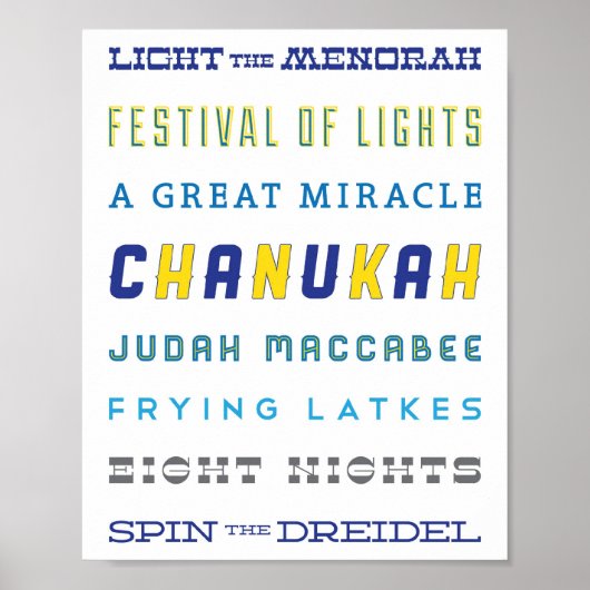 Subway Art | Chanukah Poster (Voorkant)