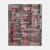 Subway Art elke tekst tartan rood baffalo plaid Fleece Deken (Voorkant)