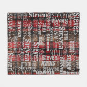 Subway Art elke tekst tartan rood baffalo plaid Fleece Deken (Voorkant (Horizontaal))