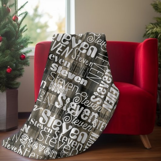 Subway Art elke tekst tartan zwart baffalo plaid Fleece Deken