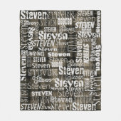 Subway Art elke tekst tartan zwart baffalo plaid Fleece Deken (Voorkant)