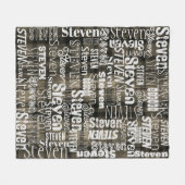 Subway Art elke tekst tartan zwart baffalo plaid Fleece Deken (Voorkant (Horizontaal))