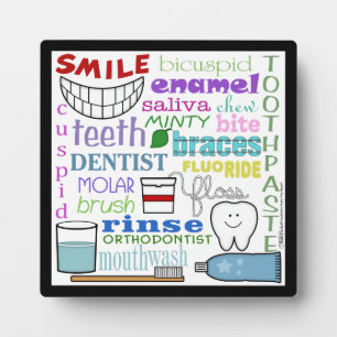 Subway Art voor tandheelkundige termen Fotoplaat