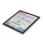 Subway Art voor tandheelkundige termen Tegeltje (Zijkant)