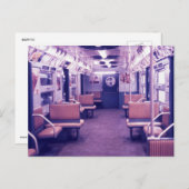 Subway Car Interior, New York City  Briefkaart (Voorkant / Achterkant)