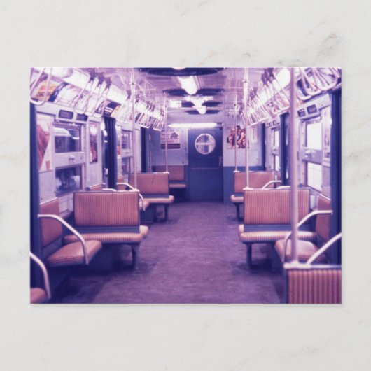 Subway Car Interior, New York City  Briefkaart (Voorkant)