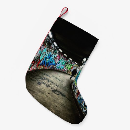 Subway graffiti kleine kerstsok (Voorkant (Hangend))