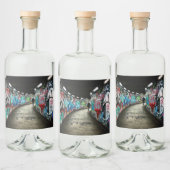 Subway graffiti likeurfles etiket (Flessen)