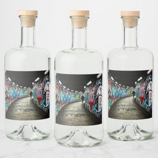 Subway graffiti likeurfles etiket (Flessen)