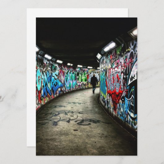 Subway graffiti-platte kaart (Voorkant / Achterkant)