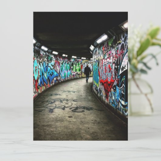 Subway graffiti-platte kaart (Staand voorkant)