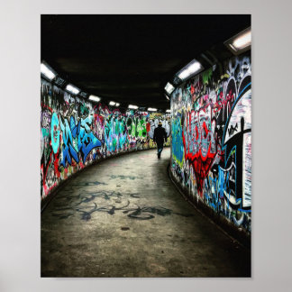 Subway graffiti poster