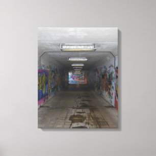 Subway Gritty Graffiti Street art, echte wereldkun Canvas Afdruk