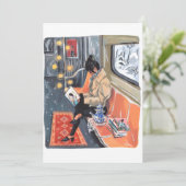 Subway in stijl uitnodiging (Staand voorkant)