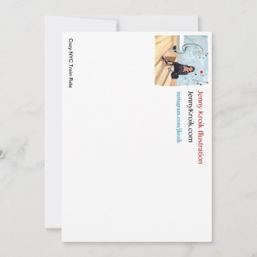 Subway in stijl uitnodiging (Achterkant)