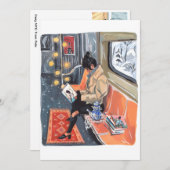 Subway in stijl uitnodiging (Voorkant / Achterkant)