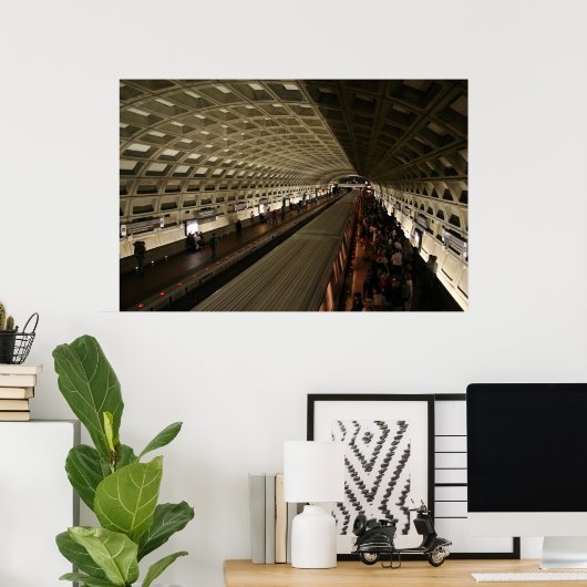 Subway in Washington D.C. Poster (Thuiskantoor)