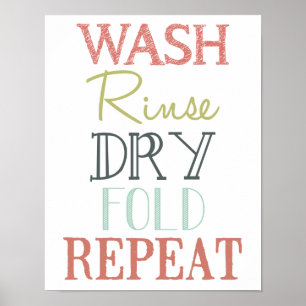 Subway-kunst van wasruimte poster