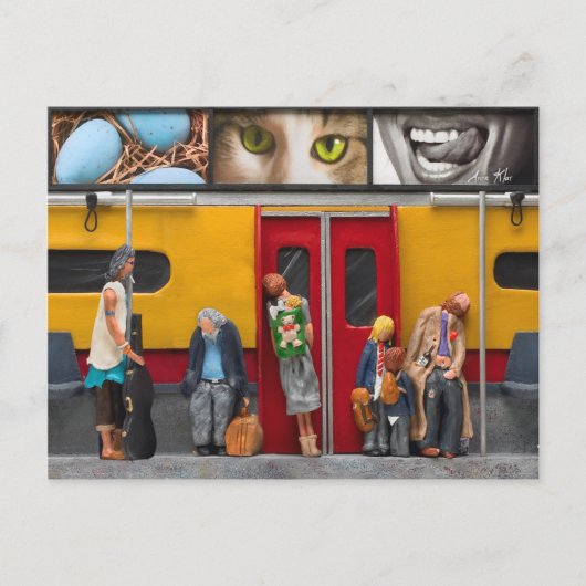 Subway / Lonely Travelers Briefkaart (Voorkant)