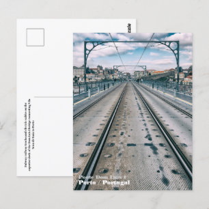 Subway Railway op Dom Luis I brug superieure dek Briefkaart