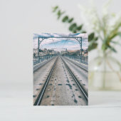 Subway Railway op Dom Luis I brug superieure dek Briefkaart (Staand voorkant)