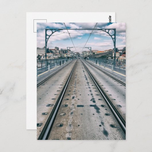 Subway Railway op Dom Luis I brug superieure dek Briefkaart (Voorkant / Achterkant)