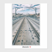 Subway Railway op Dom Luis I brug superieure dek Sticker (Vel)