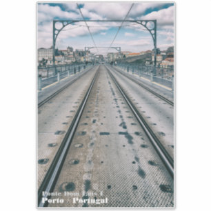 Subway Railway op Dom Luis I brug superieure dek Sticker