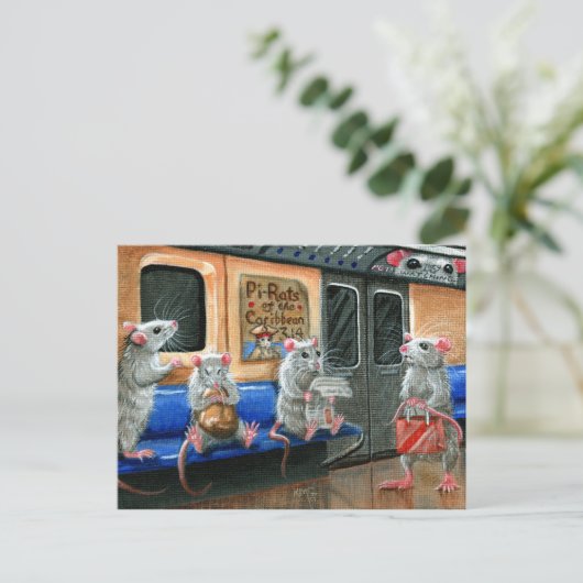 Subway Rats Briefkaart (Staand voorkant)