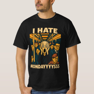 Subway Rush Hour Scream Hate Maandag T-shirt